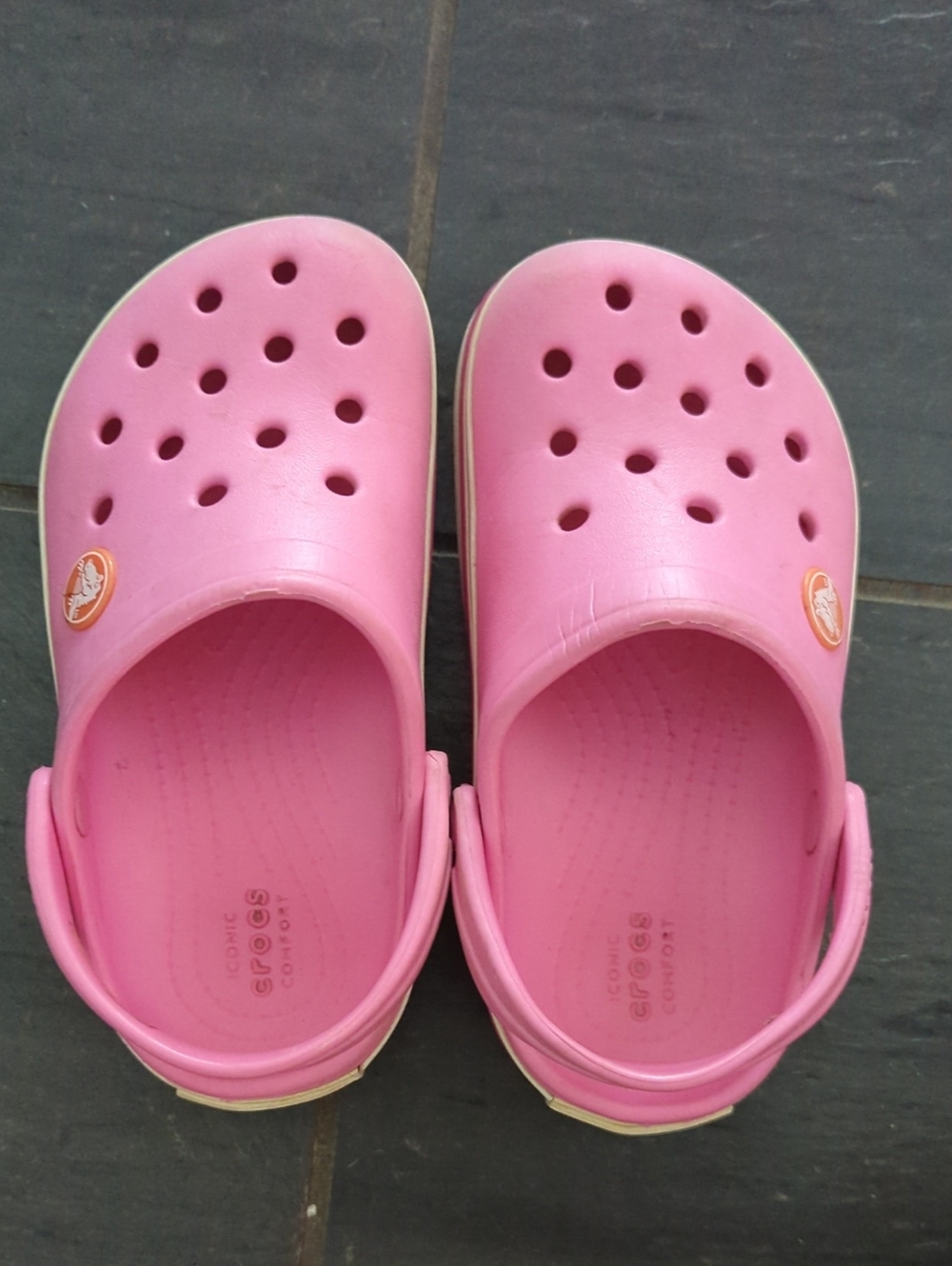 Kids Pink Croc Clog Sandals Size 9